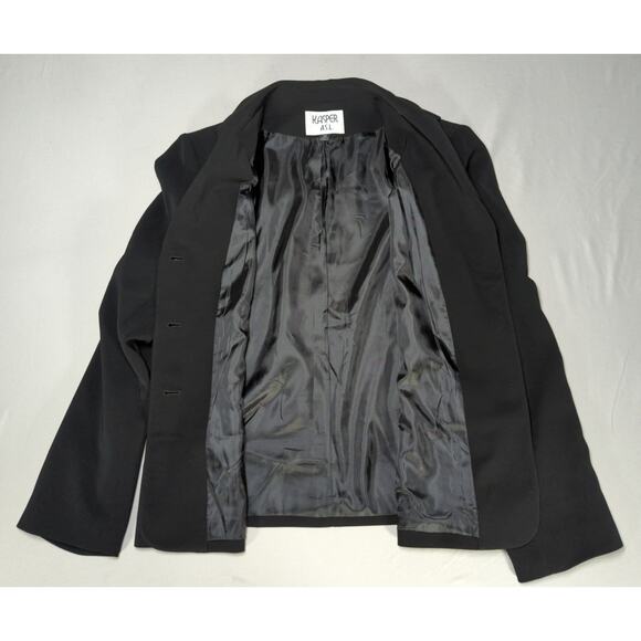 VTG Kasper ASL Womens Blazer Black Size 14 Career Workwear Jacket 100 Polyester - Picture 4 of 9